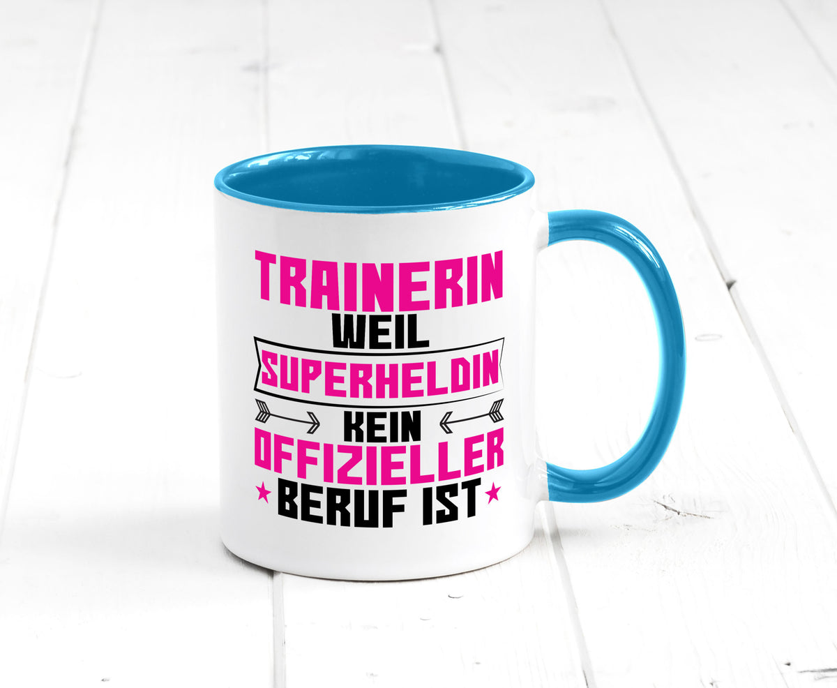 Superheldin Trainerin | Sportverein Humor Geschenkidee Tasse