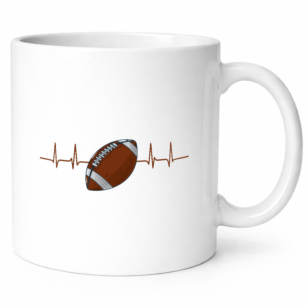 American Football Herzschlag | Footballer Superbowl Humor Geschenkidee Tasse