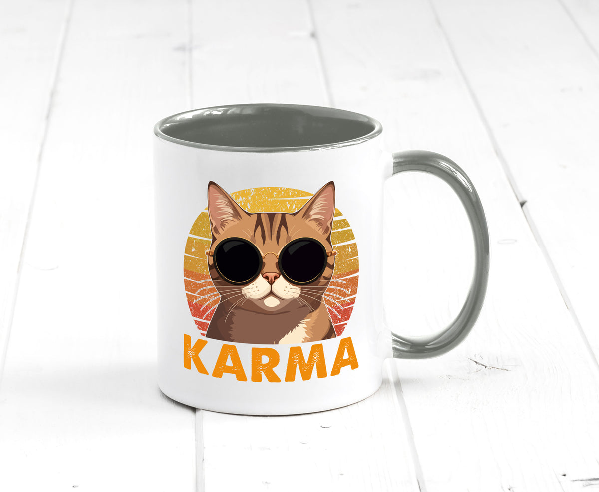Vintage Katze | Karna Coole lustiger Spruch Geschenk Tierliebhaber Humor Tasse
