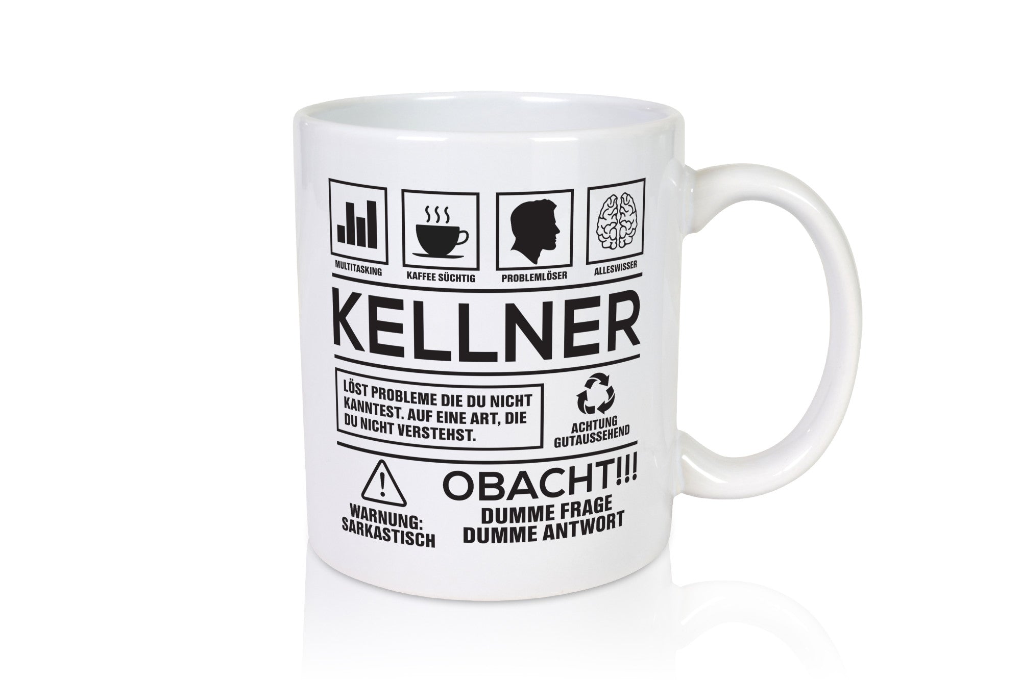 Achtung Probleme Kellner | kellnern Bedienung lustiger Spruch Geschenk Humor