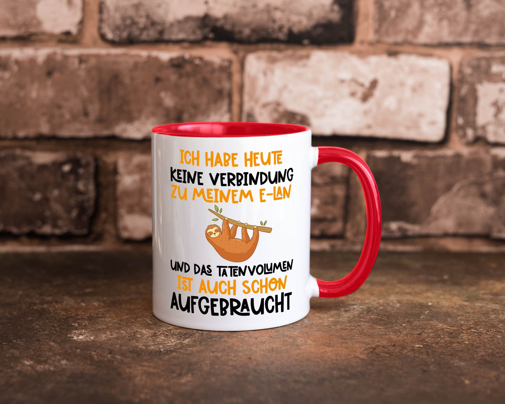 Tatenvolumen aufgebraucht | Spruch Humor Faultier Tierliebhaber Geschenkidee