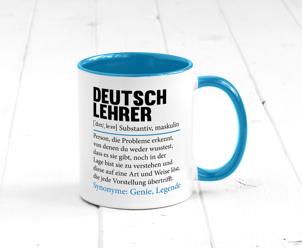 Deutschlehrer Spruch | Lehrer Schule Humor lustig Geschenkidee Geschenk Tasse