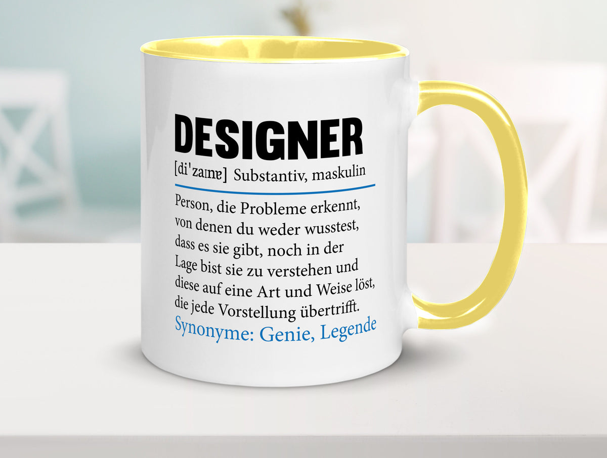 Designer Beruf | Gestalter Medien Schmuck Mode Geschenk Arbeit Kollegen Büro Tasse
