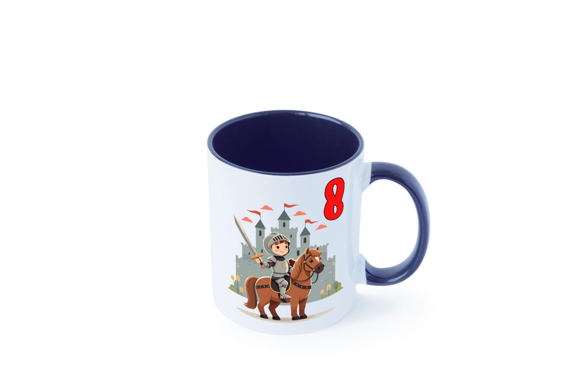 8. Geburtstag | 8 Jahre Ritter Junge Schloss Geschenk Geschenkidee lustiger Tasse