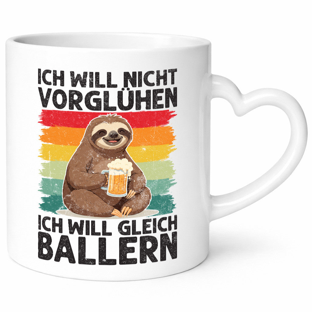 Vorglühen ich will gleich Ballern | Bier Biertrinker lustig Humor Geschenkidee