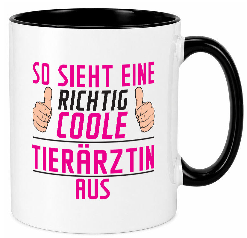 Richtig Coole Tierärztin | Mediziner Tiermedizin lustig Tierliebhaber Humor Tasse