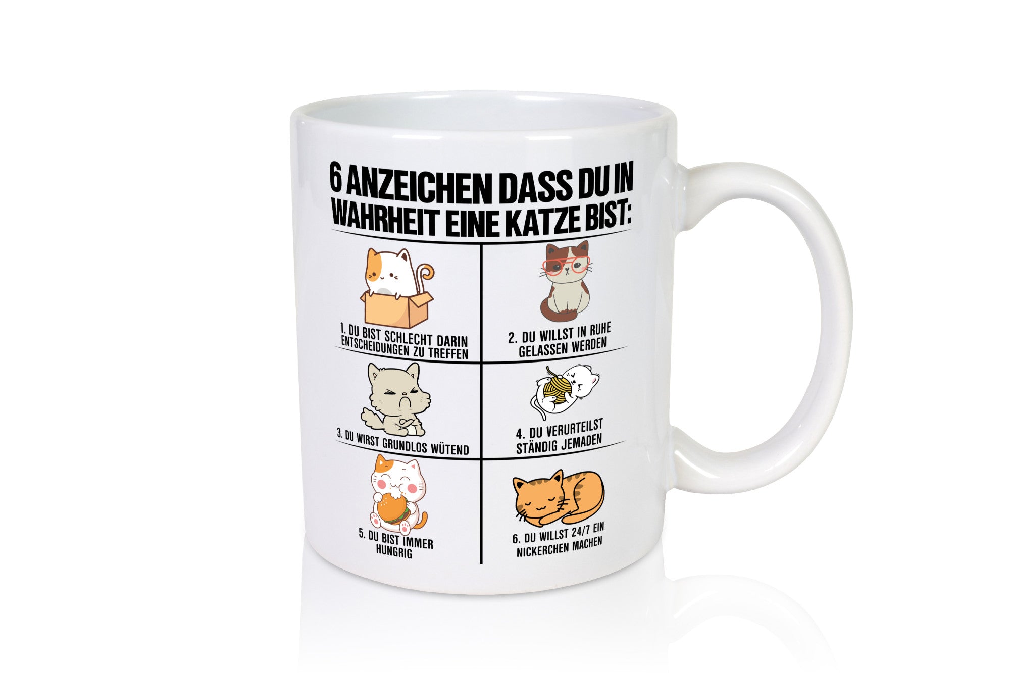 Katze Comic | Katzenbesitzer Tasse lustiger Spruch Geschenkidee Tierliebhaber