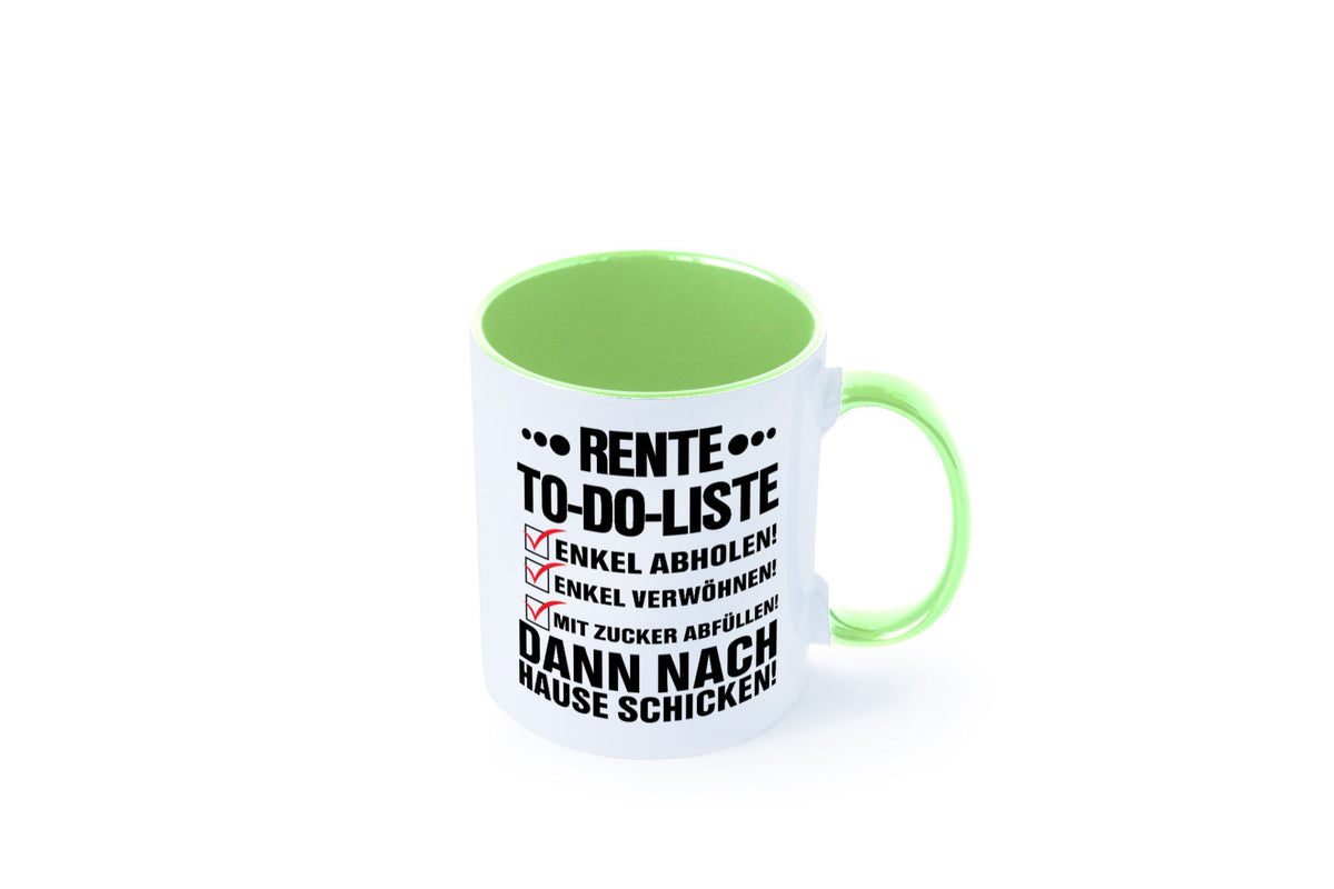 Rente To-Do-Liste | Rentner Tasse Enkel verwöhnen Geschenk Ruhestand Jubiläum
