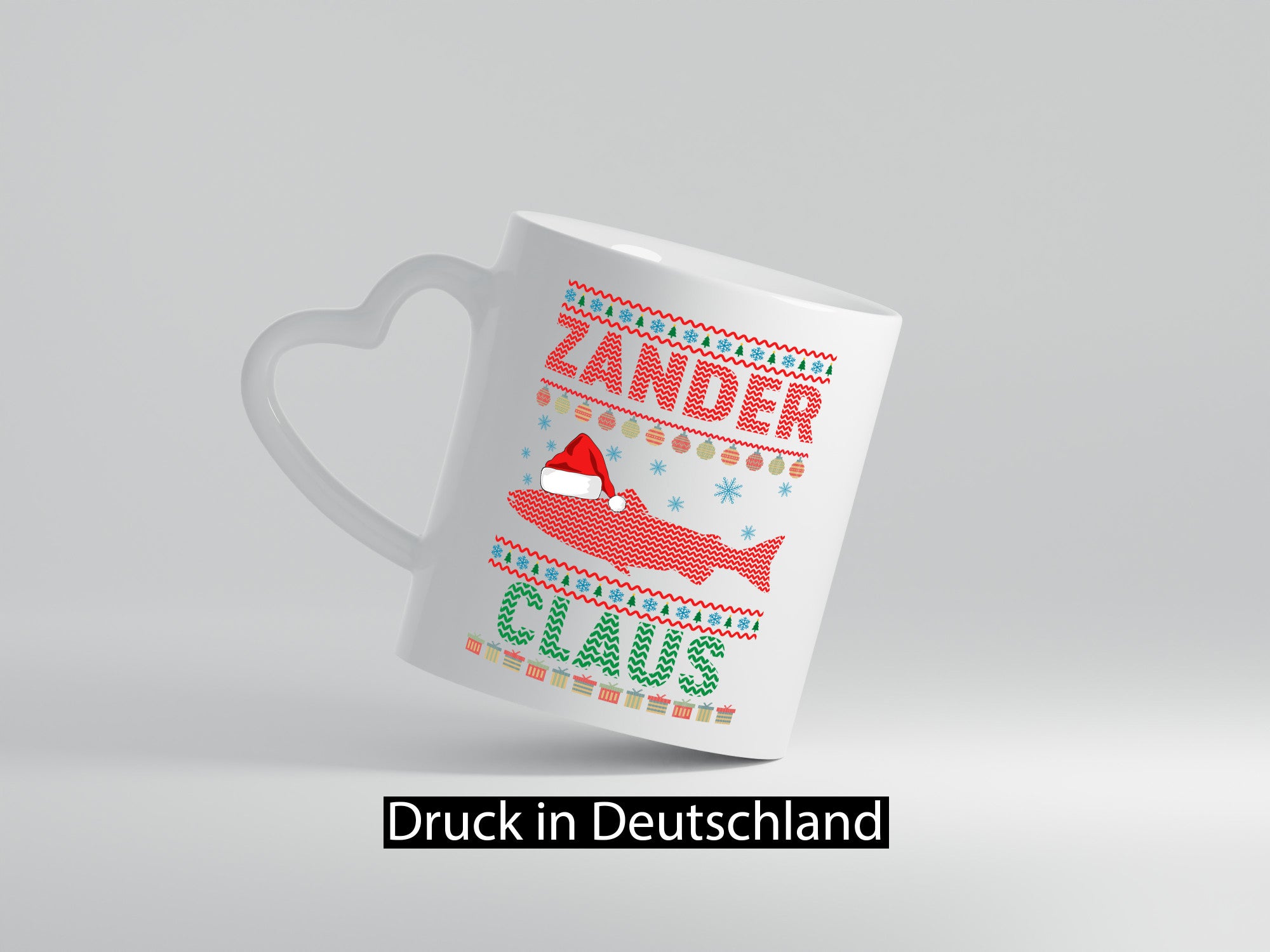 Zander Claus | Weihnachten Ugly Christmas Angler v2 Geschenkidee Humor Tasse
