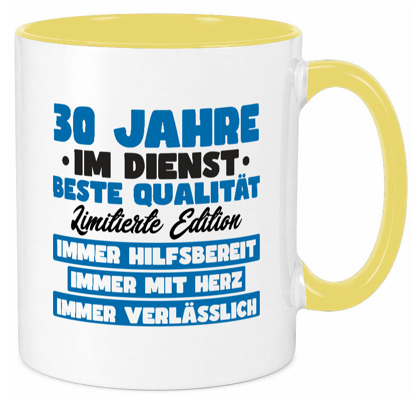30 Jahre im Dienst | Jubiläum Arbeit v7 lustig Kollegen Büro Geschenk Tasse