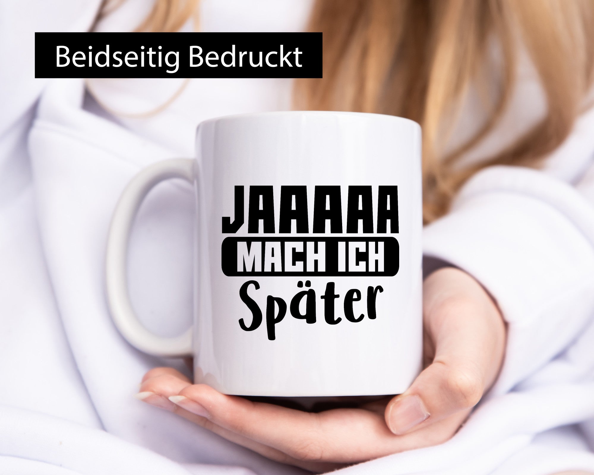 Mach ich später | Teenager lustiger Spruch Aufschieben Humor Geschenkidee Tasse