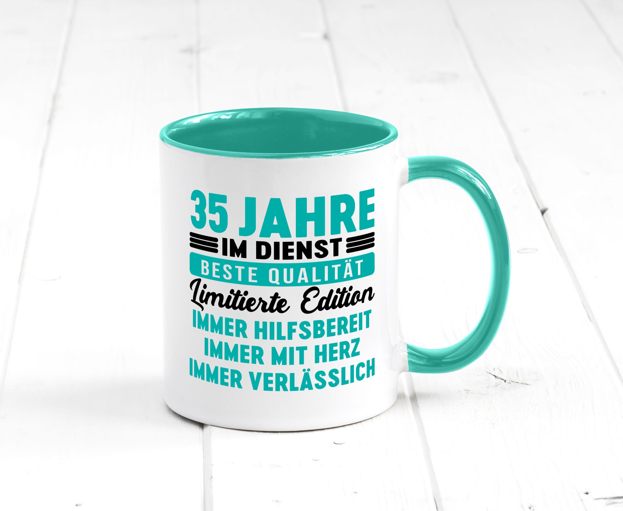 35 Jahre im Dienst | Jubiläum Arbeit v5 lustig Kollegen Büro Geschenk Tasse
