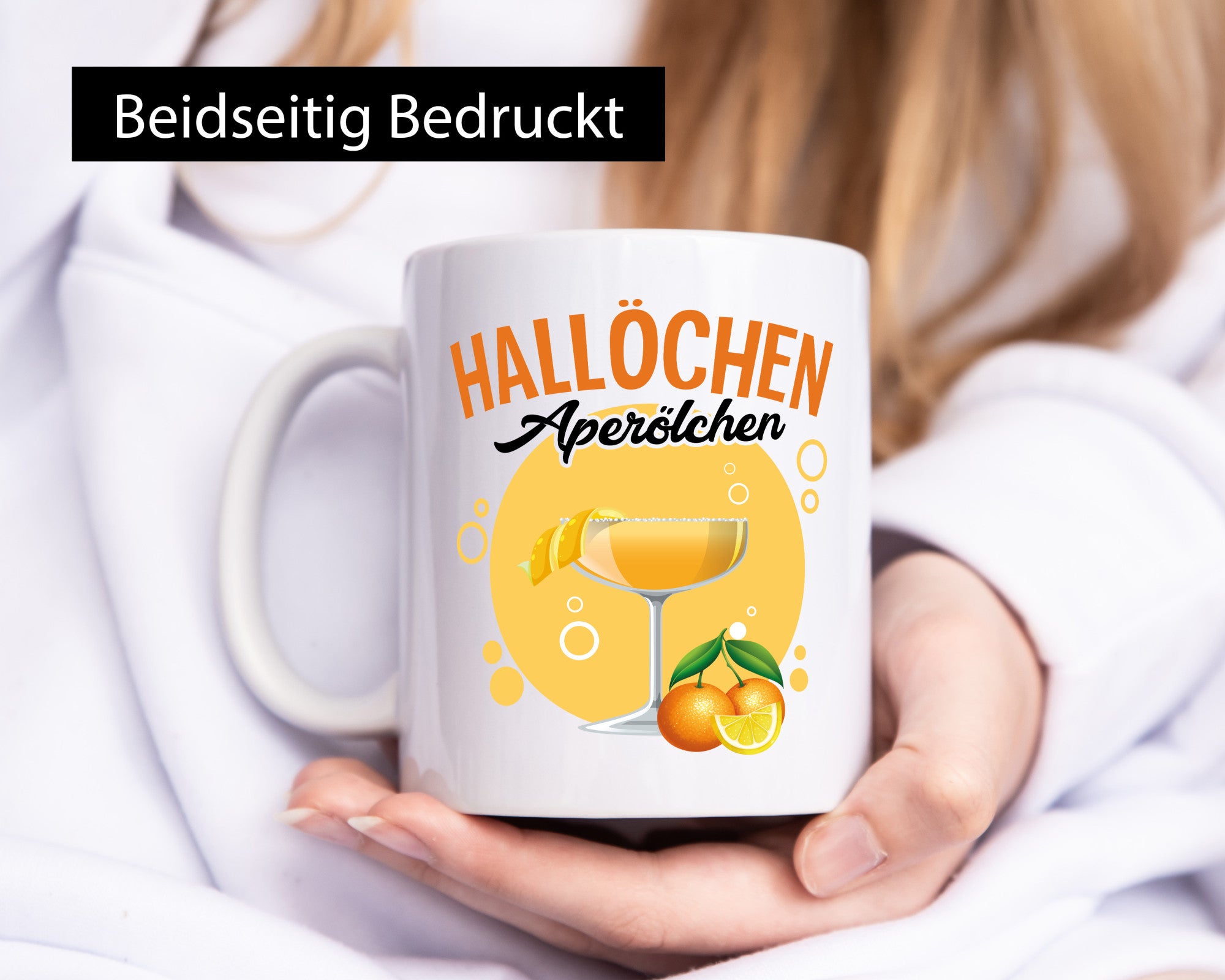 Hallöchen Aperölchen | Trinken Party lustig Humor Geschenkidee Geschenk Tasse