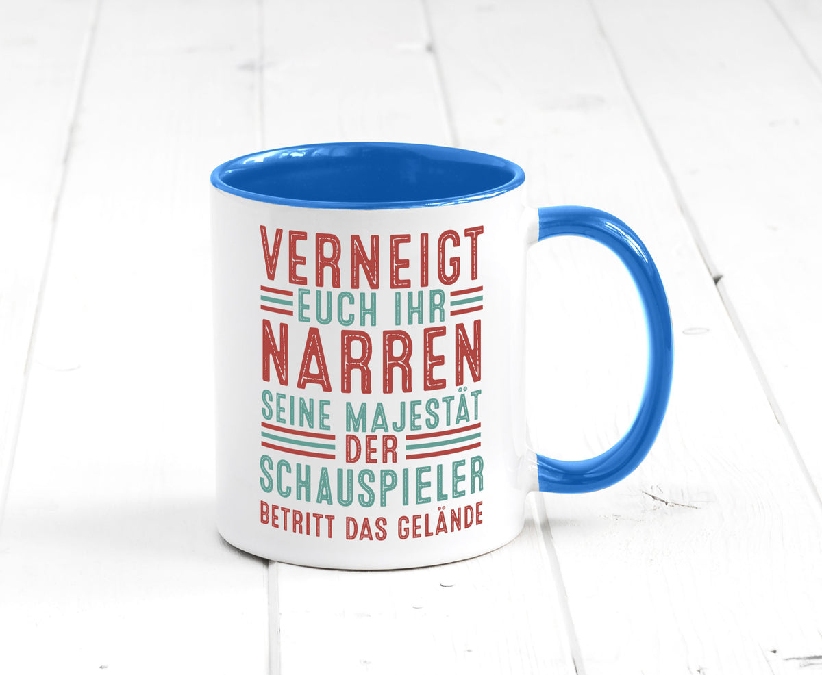 Verneigt euch: Schauspieler | Theater lustig Humor Geschenkidee Geschenk Tasse