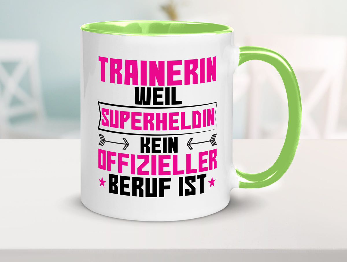 Superheldin Trainerin | Sportverein Humor Geschenkidee Tasse