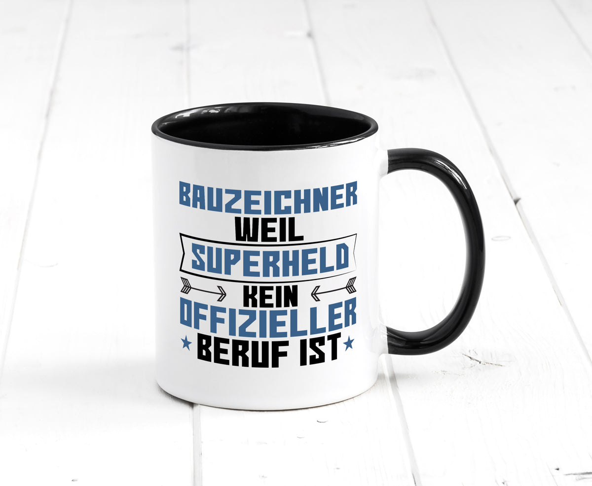 Superheld Bauzeichner | Zeichner Geschenk Humor Geschenkidee lustiger Spruch Tasse