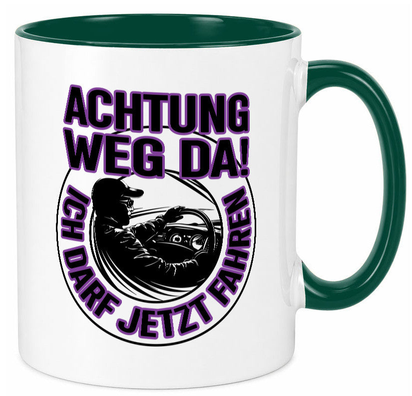 Achtung weg da ich darf jetzt Fahren | Führerschein lustig Humor Geschenkidee