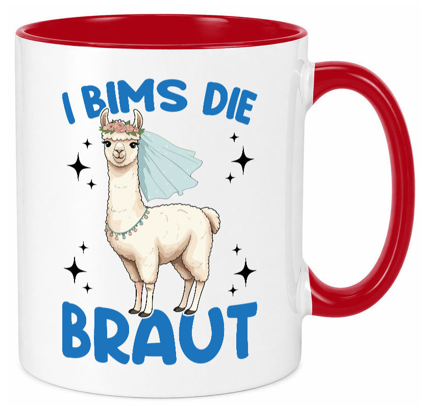 I Bims die Braut | Lama JGA Hochzeit lustig Humor Geschenkidee Geschenk Tasse