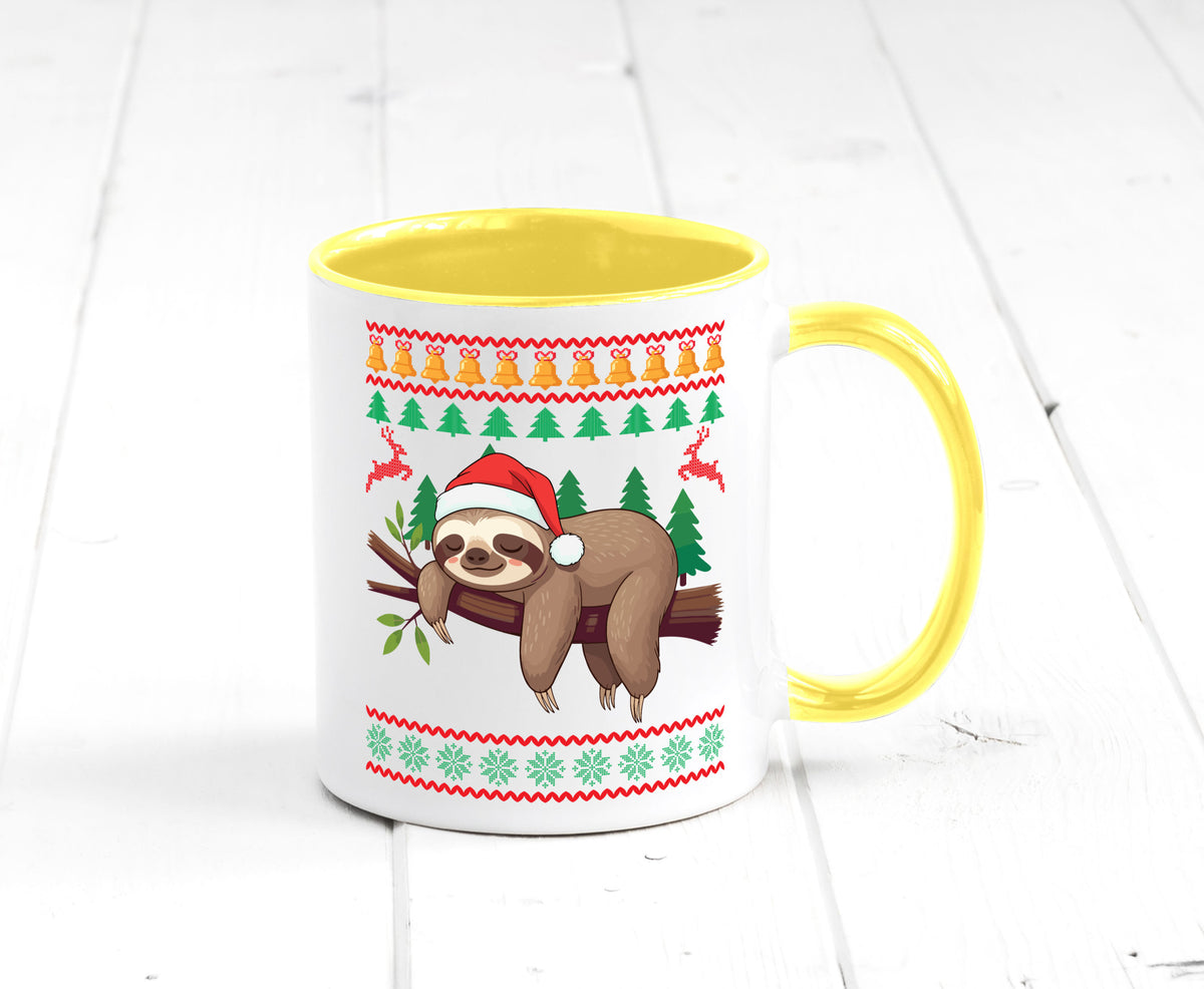 Ugly Christmas | Faultier Weihnachtsfaultier v2 lustig Tierliebhaber Humor Tasse