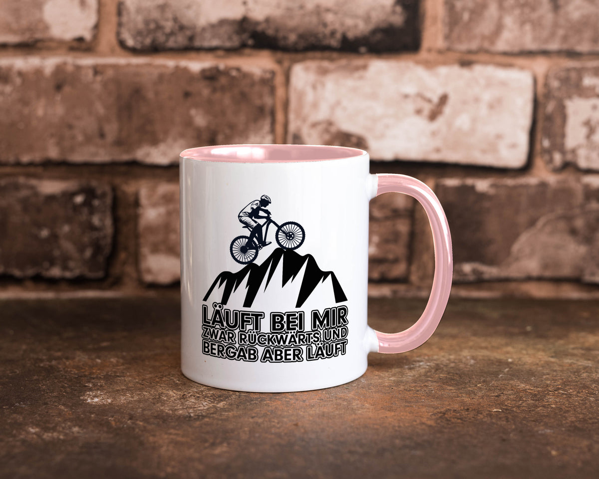 Läuft bei mir | Pechvogel Tasse Radfahrer Statement Humor Geschenkidee