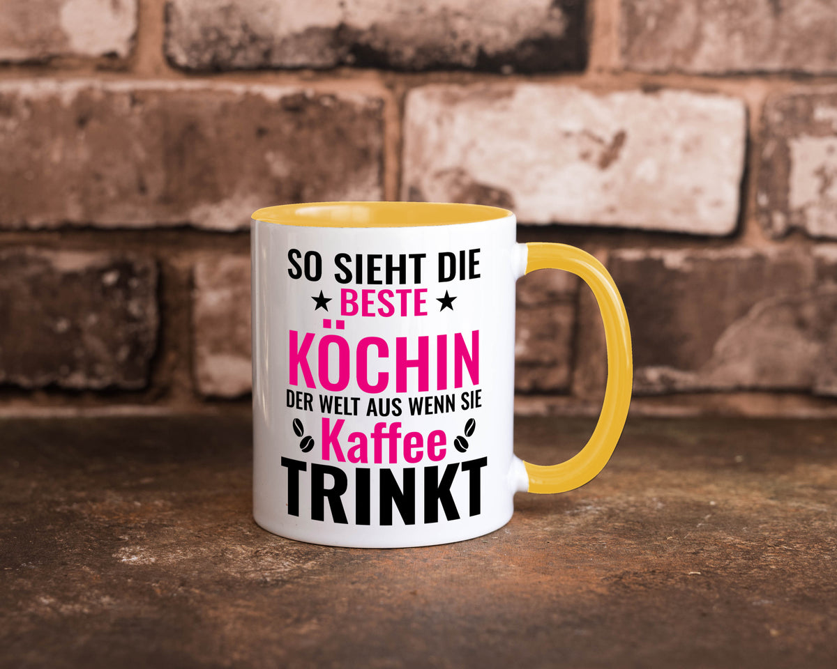 Kaffee trinkt: Köchin | Chefköchin Chefkoch Humor Arbeit Kollegen Büro Tasse