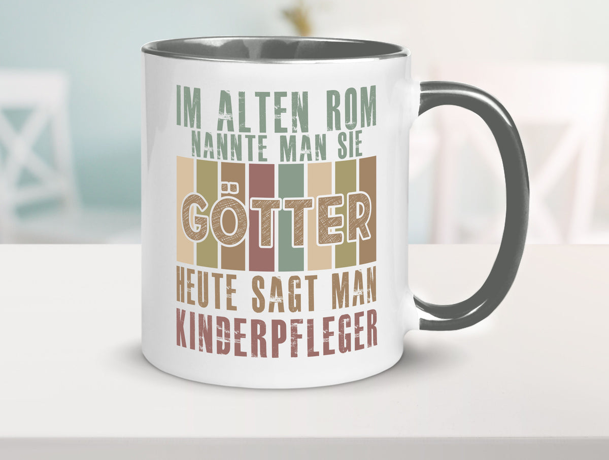Heute sagt man: Kinderpfleger | Pfleger Kinder lustig Humor Geschenkidee Tasse