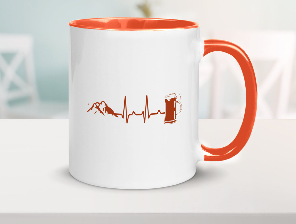 Berge und Bier | Wandern Wanderer Biertrinken Geschenkidee Humor Tasse