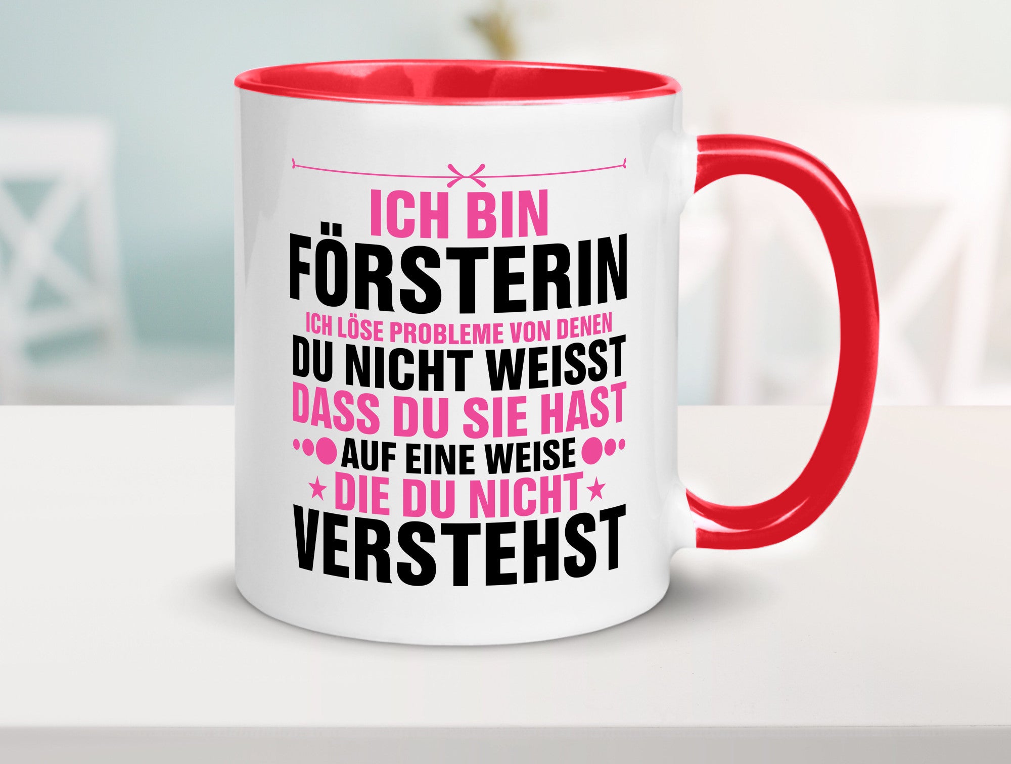 Löse Probleme: Försterin | Forst Arbeit lustiger Spruch Geschenk Kollegen Büro