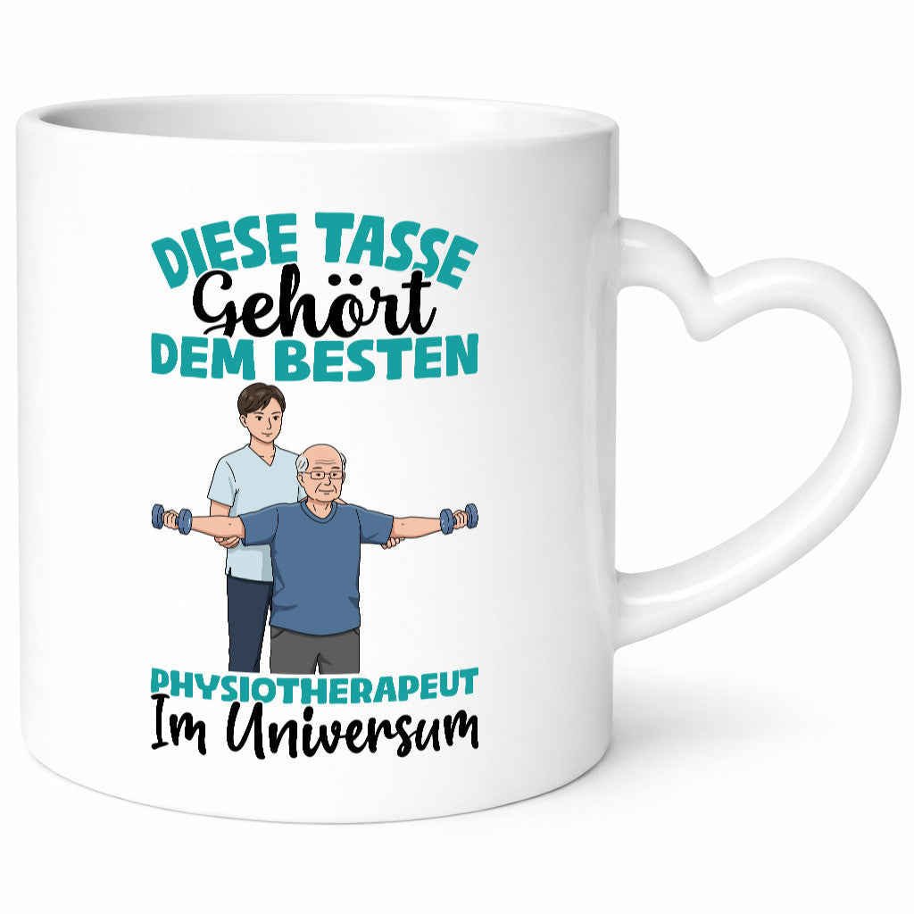 Im Universum: Physiotherapeut Geschenkidee Humor Tasse