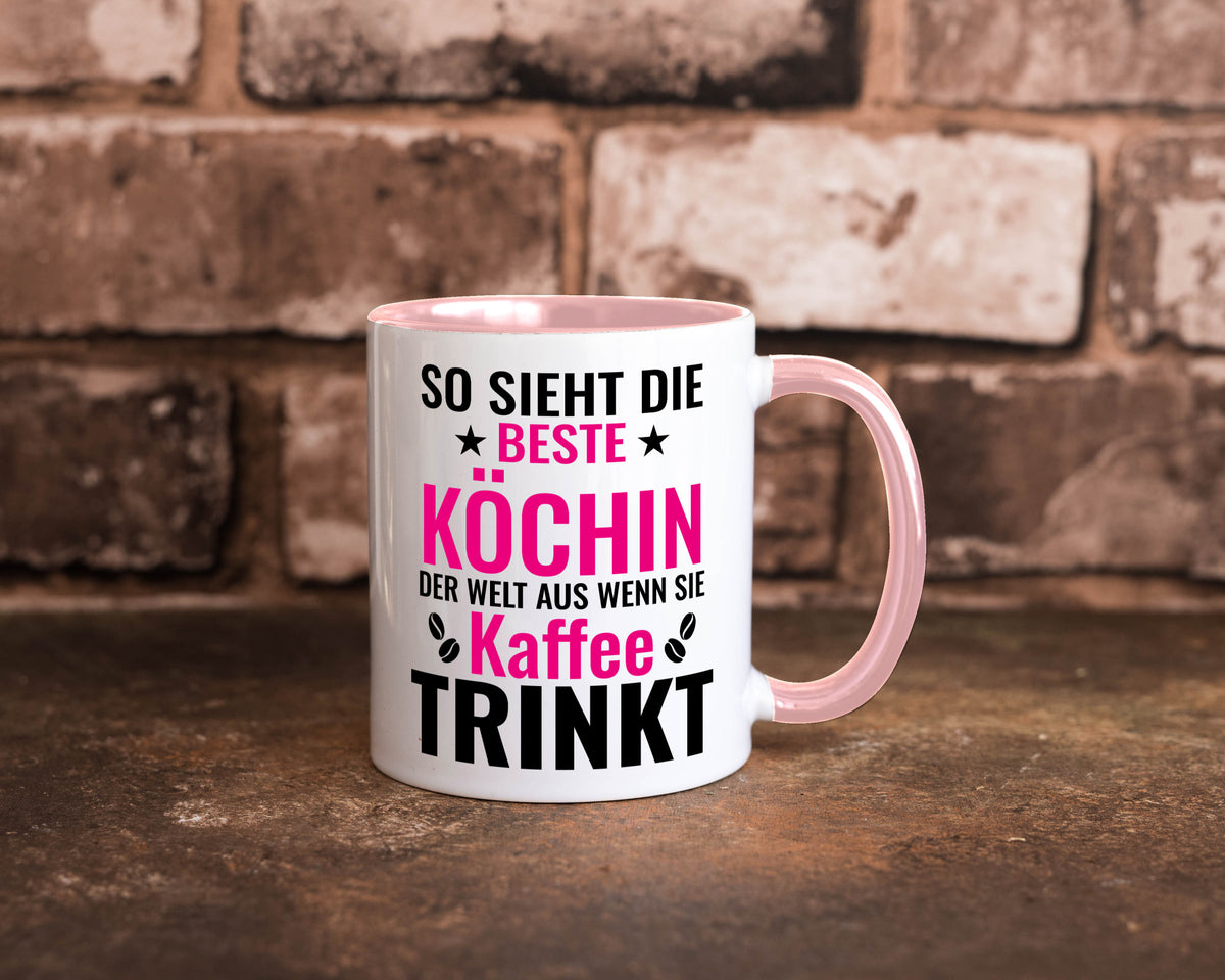 Kaffee trinkt: Köchin | Chefköchin Chefkoch Humor Arbeit Kollegen Büro Tasse