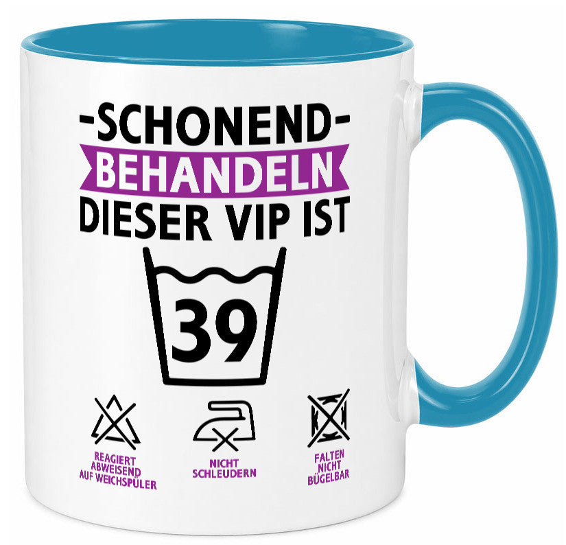 39 Geburtstag | schonend behandeln Jahre v2 lustiger Spruch Geschenk