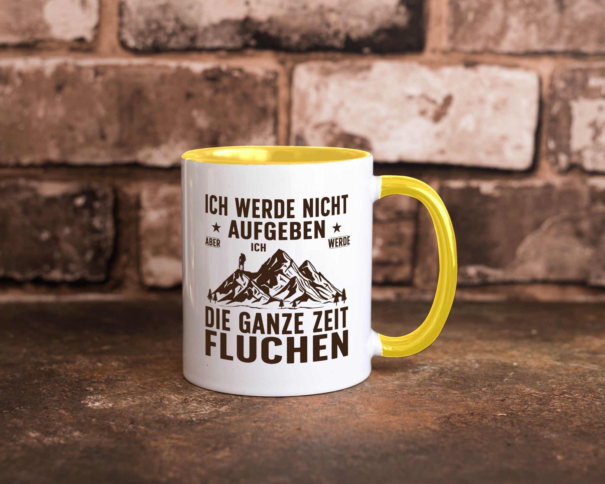 Nicht aufgeben, fluchen | Berge Wanderer v2 Humor Geschenkidee Tasse