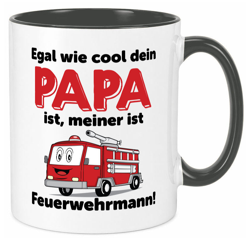 Cooler Papa | Feuerwehrmann Bester der Welt Humor Geschenkidee Tasse