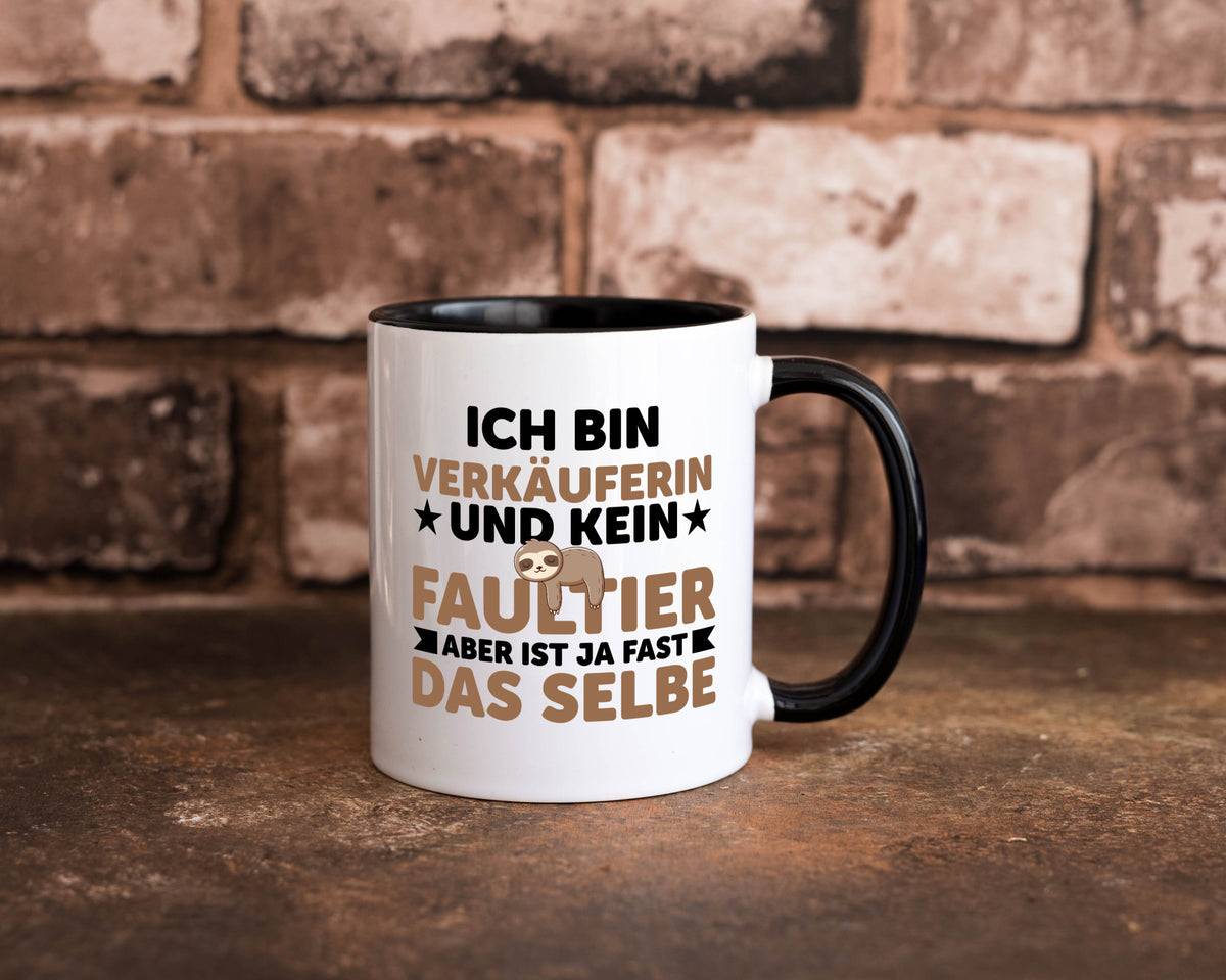 Ich bin kein Faultier: Verkäuferin| Kollegin | Verkaufsjob v2 lustig Arbeit Tasse