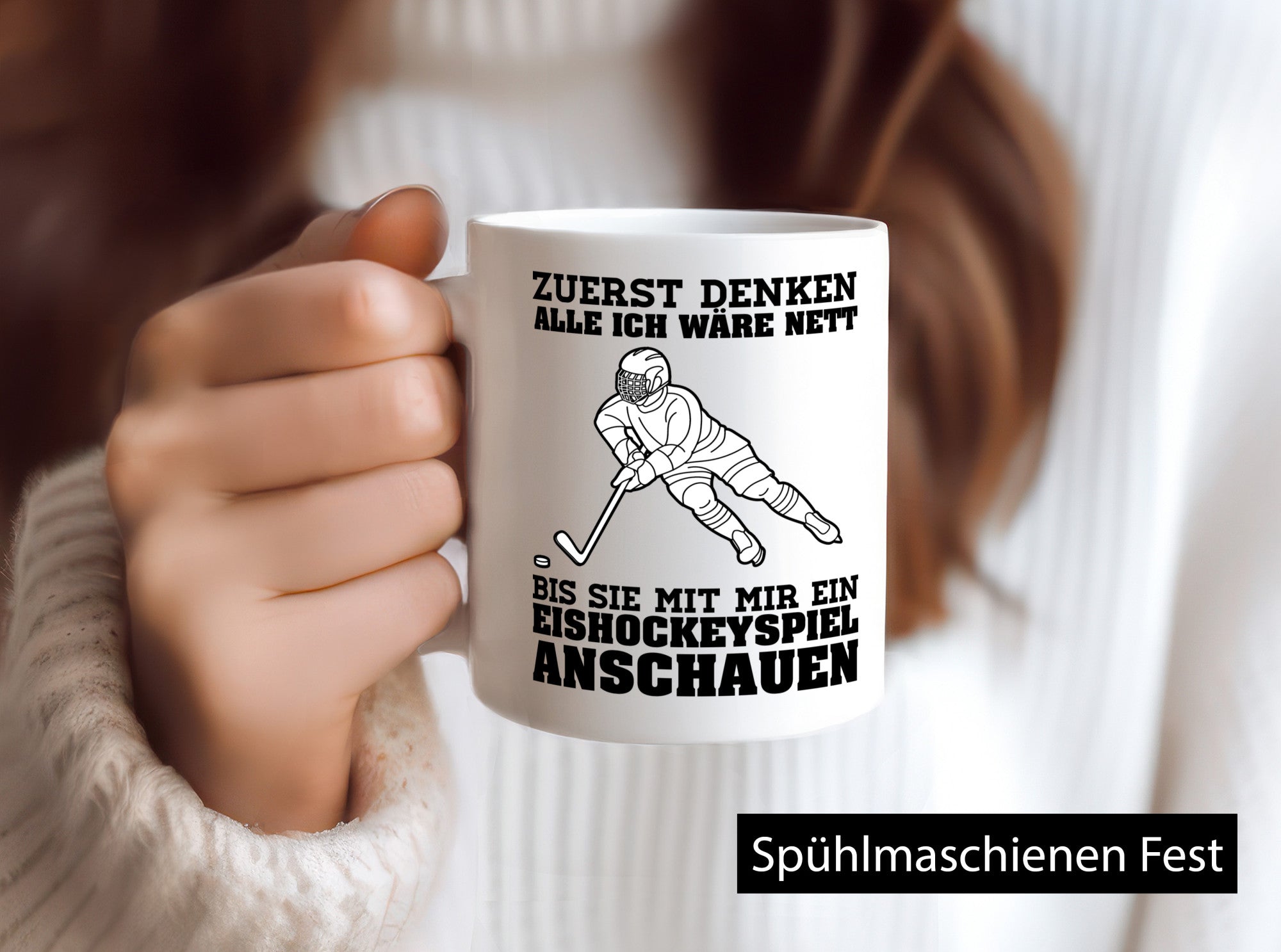 Eishockeyspiel | Eishockeyfan Tasse Eishockeyspieler Humor Geschenkidee