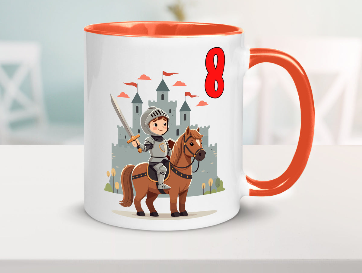 8. Geburtstag | 8 Jahre Ritter Junge Schloss Geschenk Geschenkidee lustiger Tasse