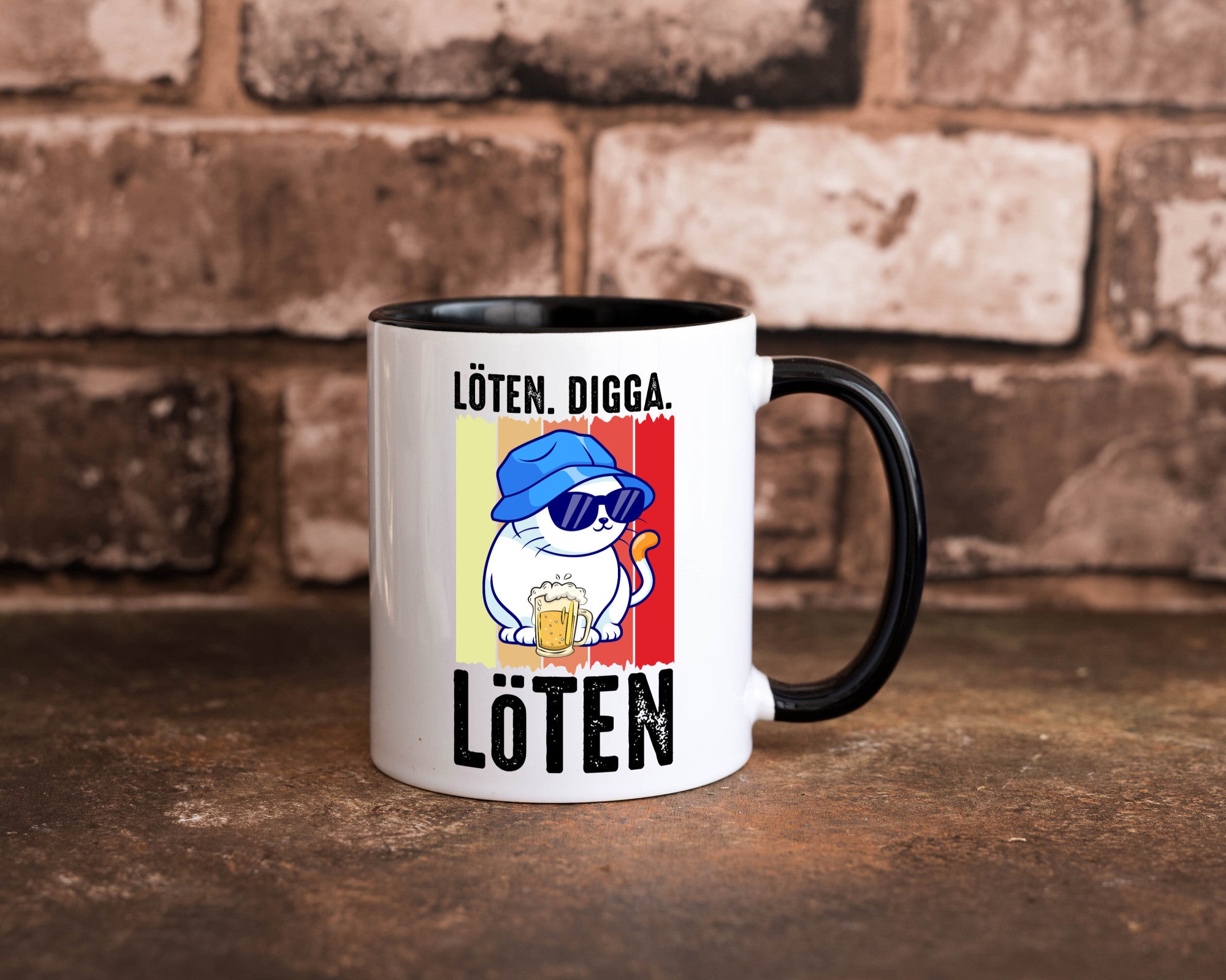 Löten Digga | Katze mit Bier Bierkatze Geschenk Tierliebhaber Humor lustiger