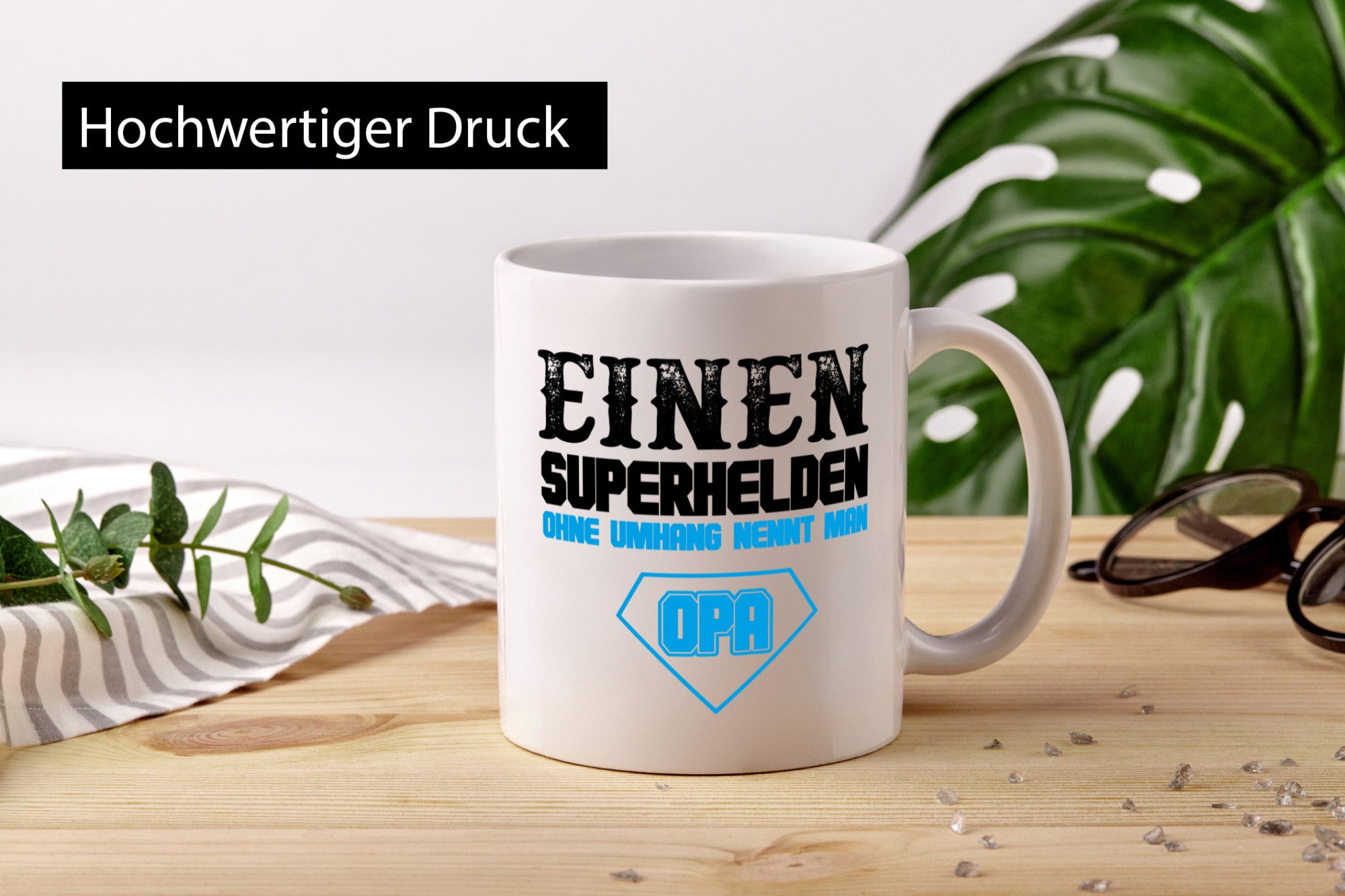 Superheld Opa Geschenk Familie Geschenkidee lustiger Spruch Tasse