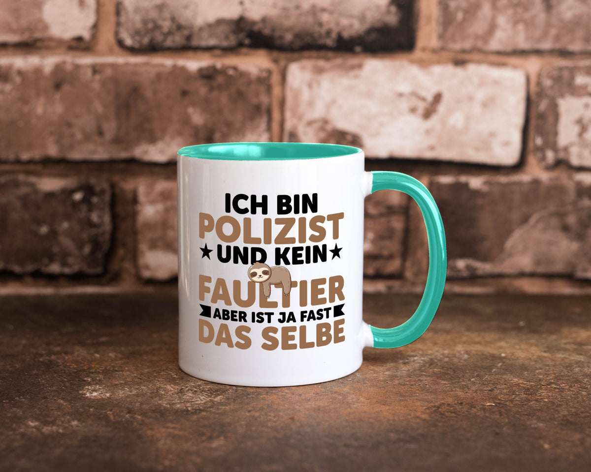 Ich bin kein Faultier: Polizist | Polizei v2 lustig Tierliebhaber Humor Tasse