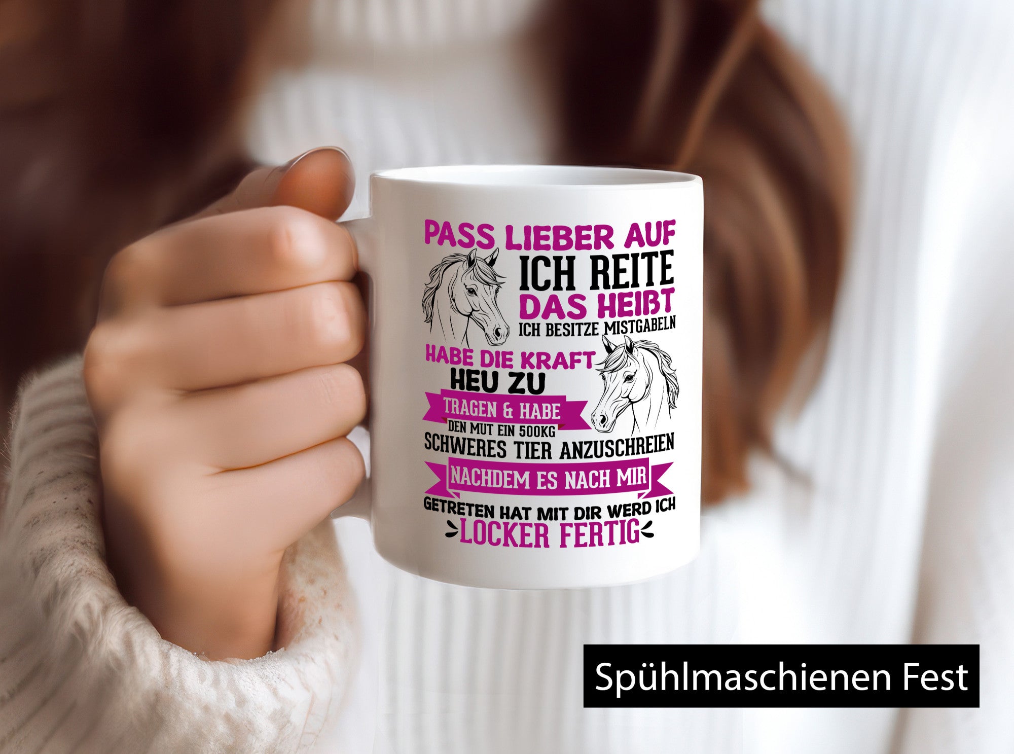 Reiten | reiterin Schweres Pferd dich mach ich fertig Geschenk Humor