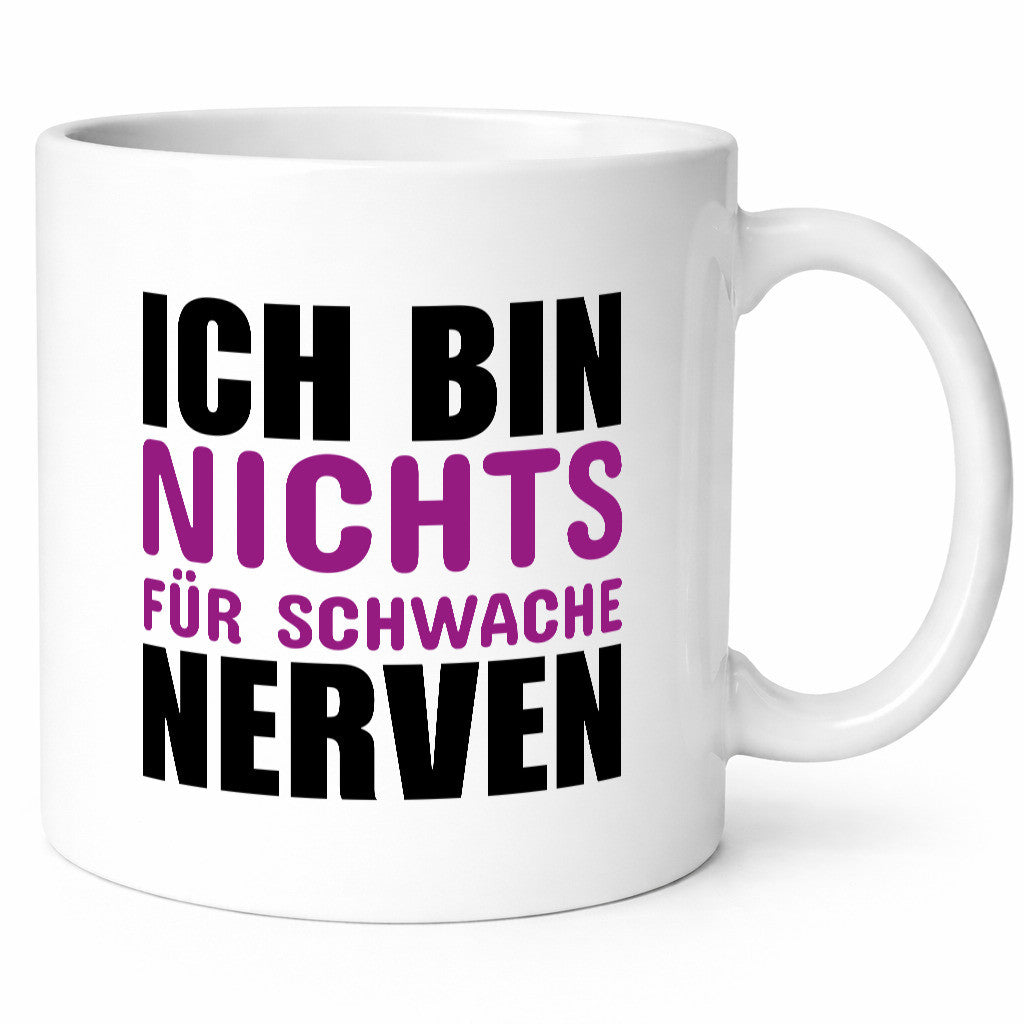 Schwache nerven lustiger Spruch Geschenk Humor Geschenkidee Tasse