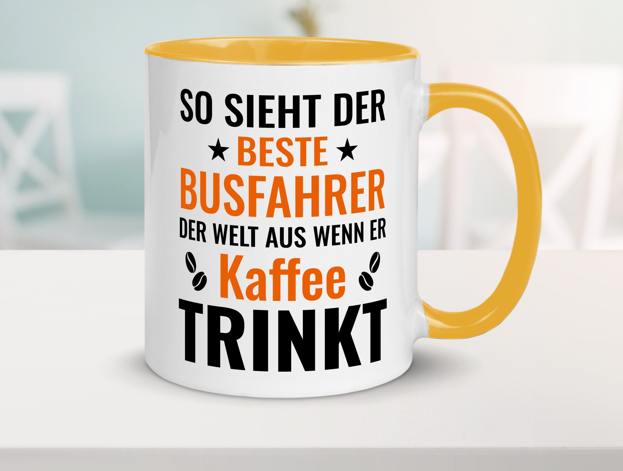 Kaffee trinkt: Busfahrer | Berufsfahrer Fahrer Geschenk Arbeit Kollegen Büro