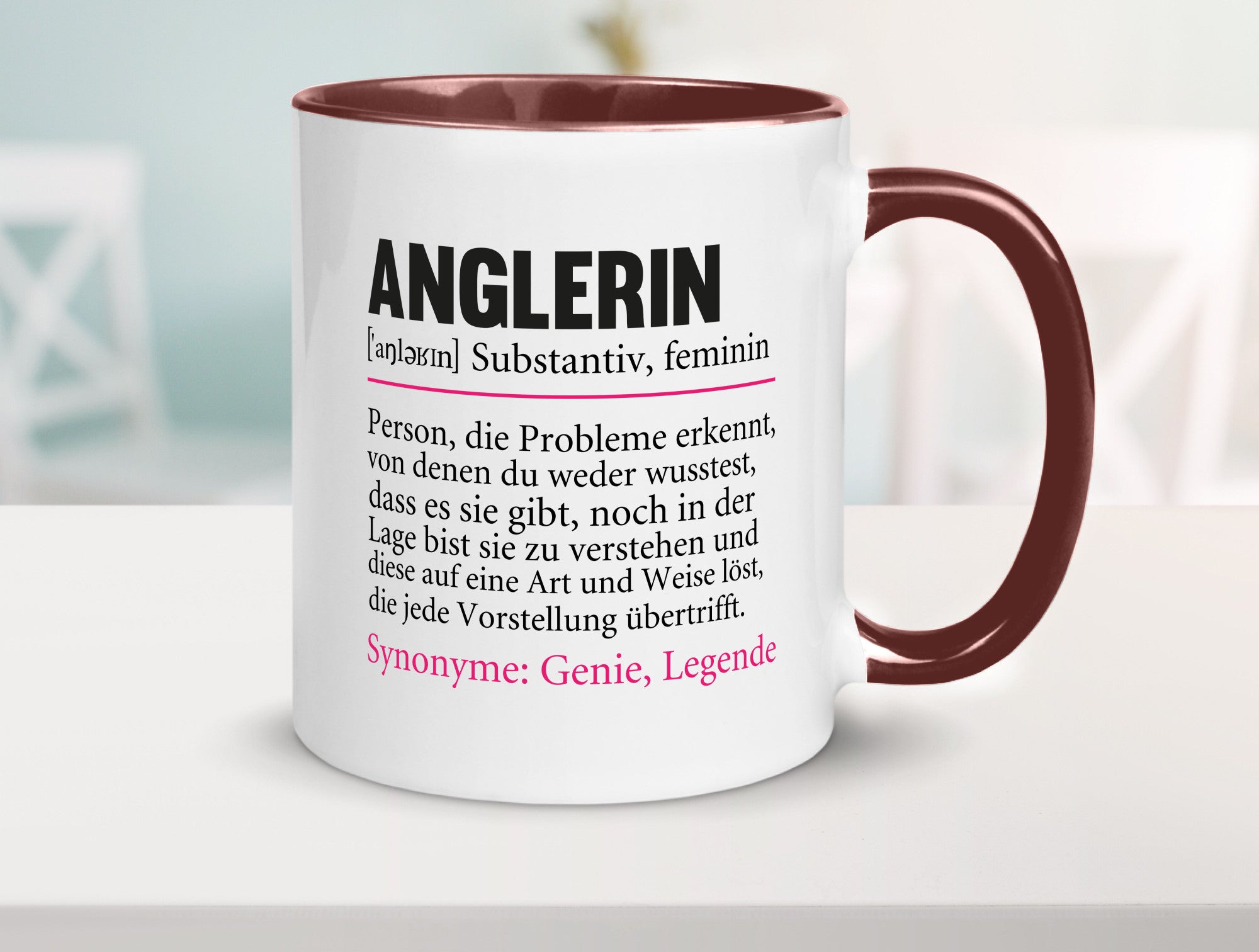 Anglerin | Spruch Angeln Fischerin Beruf Humor Arbeit Kollegen Büro