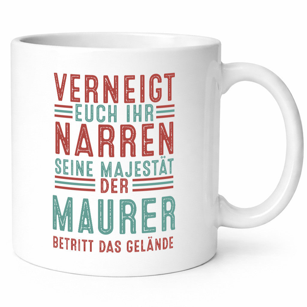 Verneigt euch: Maurer | Bau Handwerker lustiger Spruch Geschenk Humor