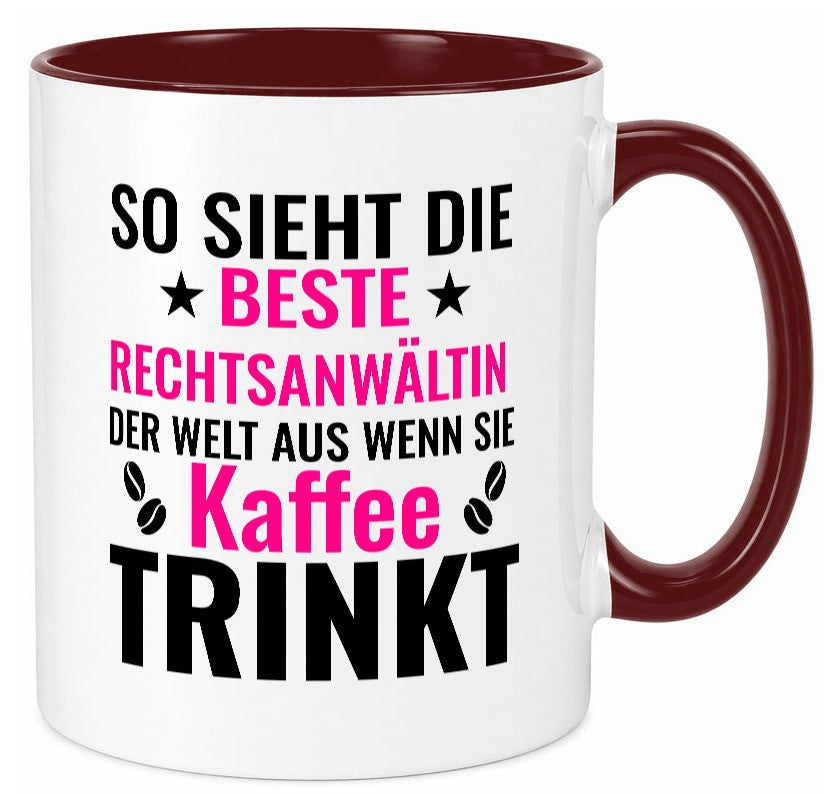 Kaffee trinkt: Rechtsanwältin | Jurstin Anwältin Geschenk Humor Geschenkidee Tasse