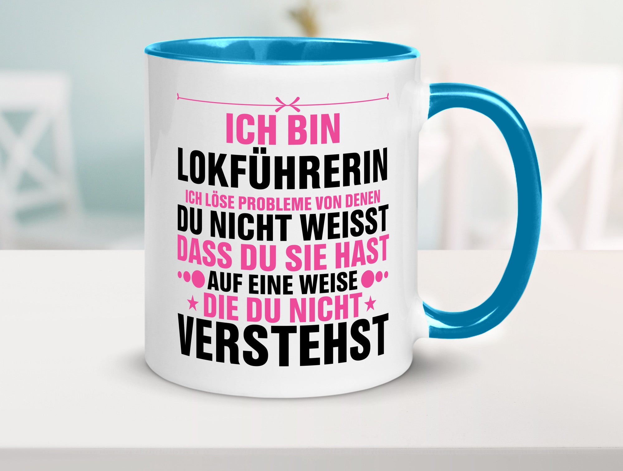 Löse Probleme: Lokführerin | Zug Beruf v2 Humor Arbeit Kollegen Büro