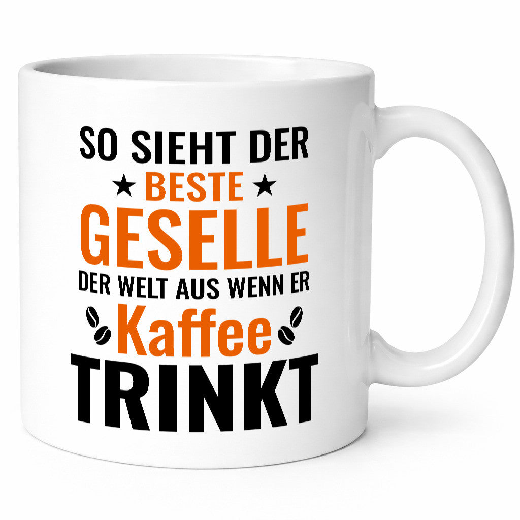 Kaffee trinkt: Geselle | Handwerker lustig Humor Geschenkidee Geschenk Tasse