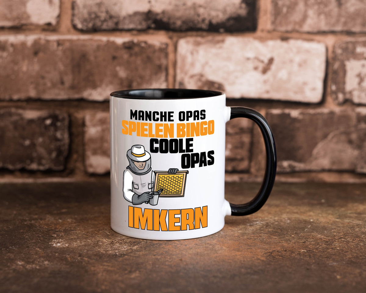 Opas spielen Bingo, coole imkern | Opa Imker| Honig lustig Familie Geschenkidee Tasse