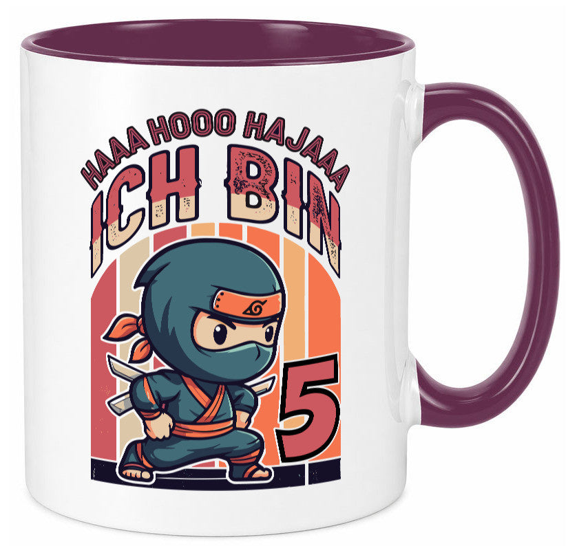 5. Geburtstag | Ninja Junge 5 Jahre Humor Geschenkidee Tasse