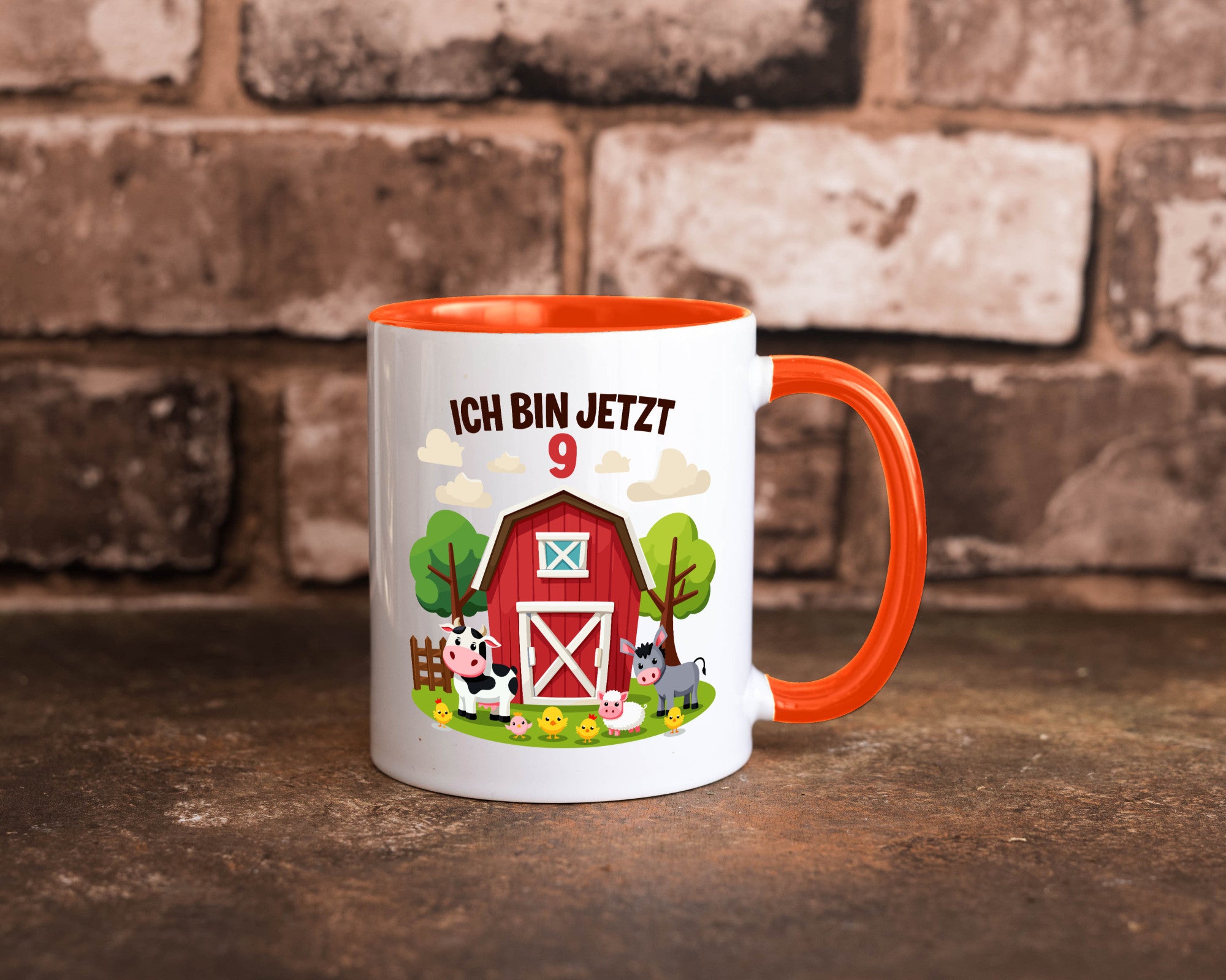 9. Geburtstag | 8 Jahre Bauernhof und Tiere Humor Geschenkidee Tasse